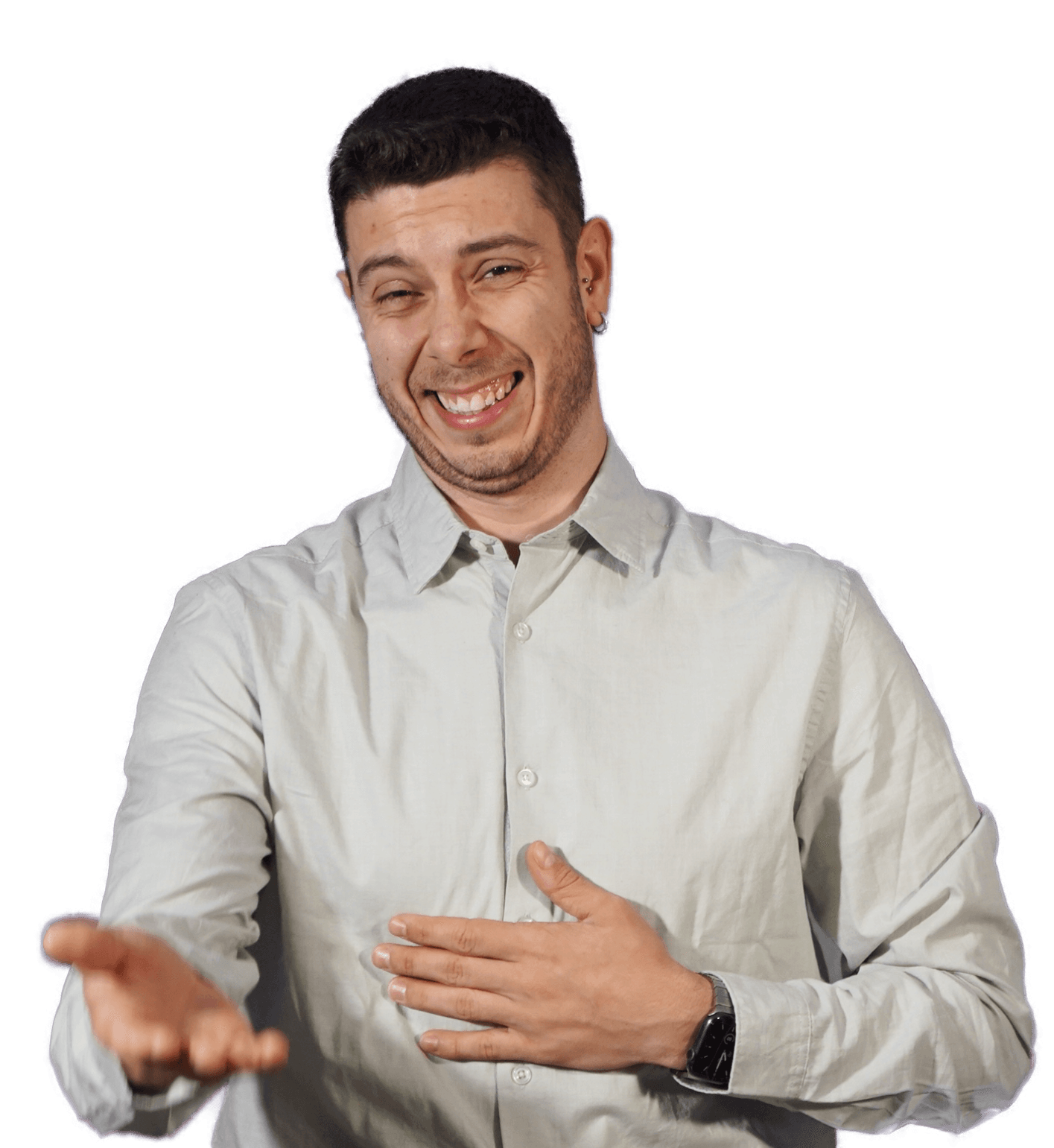 Adrián Reis sorrindo